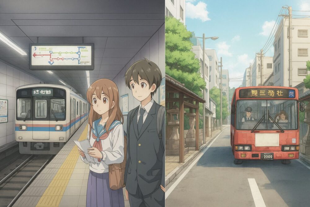 警固神社の地下鉄とバスでのアクセス