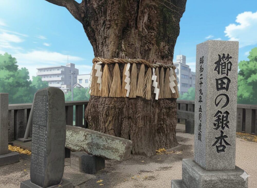 櫛田神社のイチョウの木