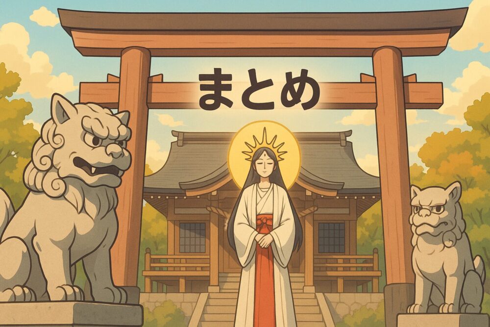 天照大神と神社境内